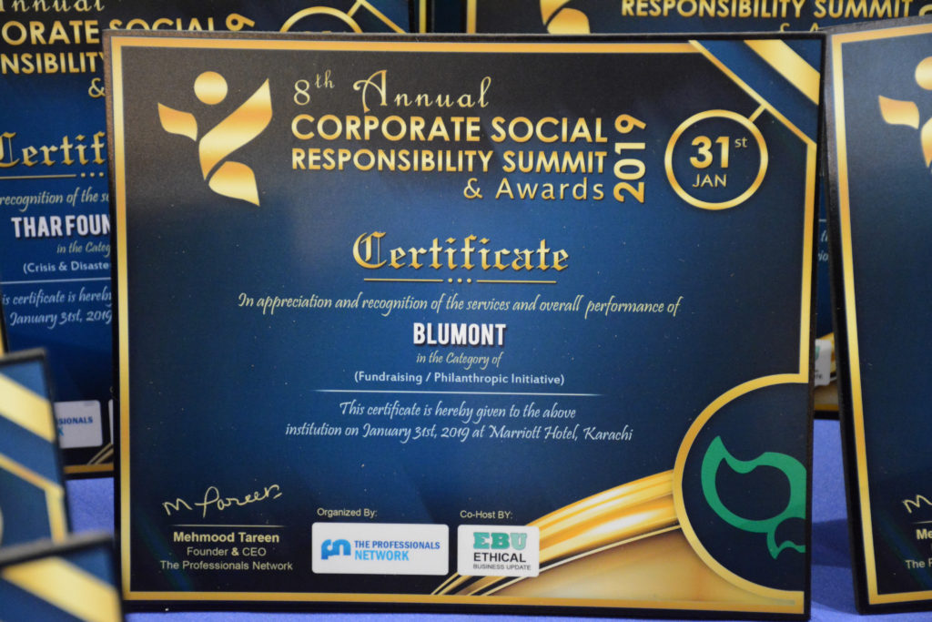 The 8th International Corporate Social Responsibility Award for the category of "Fundraising/Philanthropic Initiative."