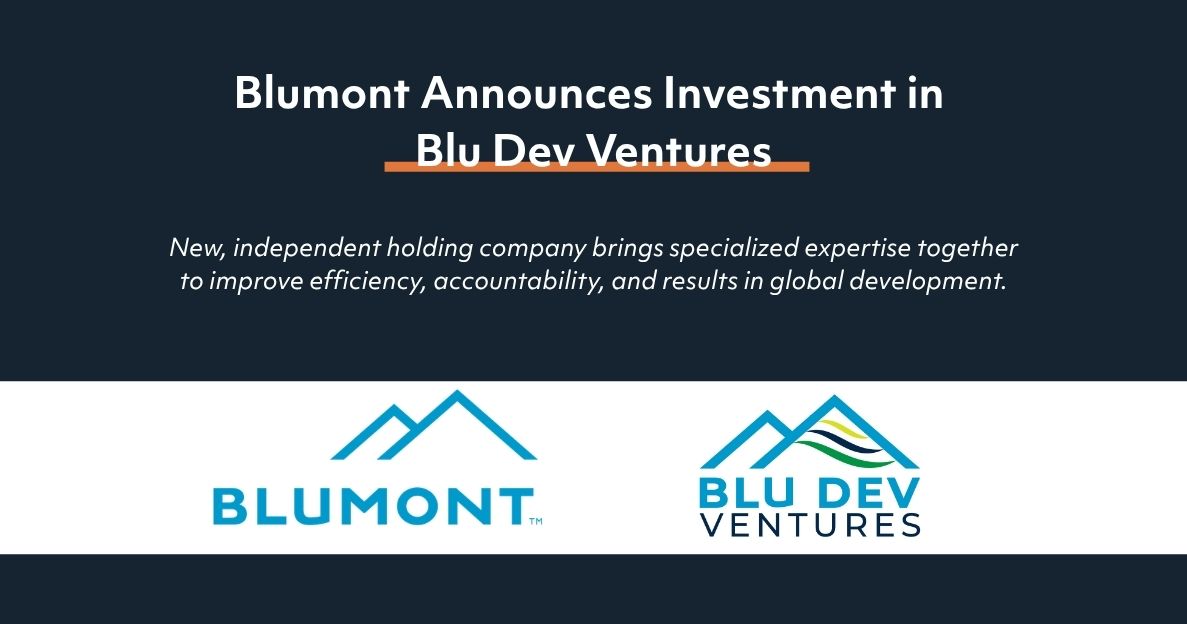 Blumont Invests in Blu Dev Ventures